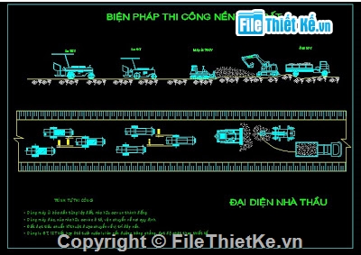 Bản vẽ,Bản vẽ autocad,Biện pháp thi công,thi công đường